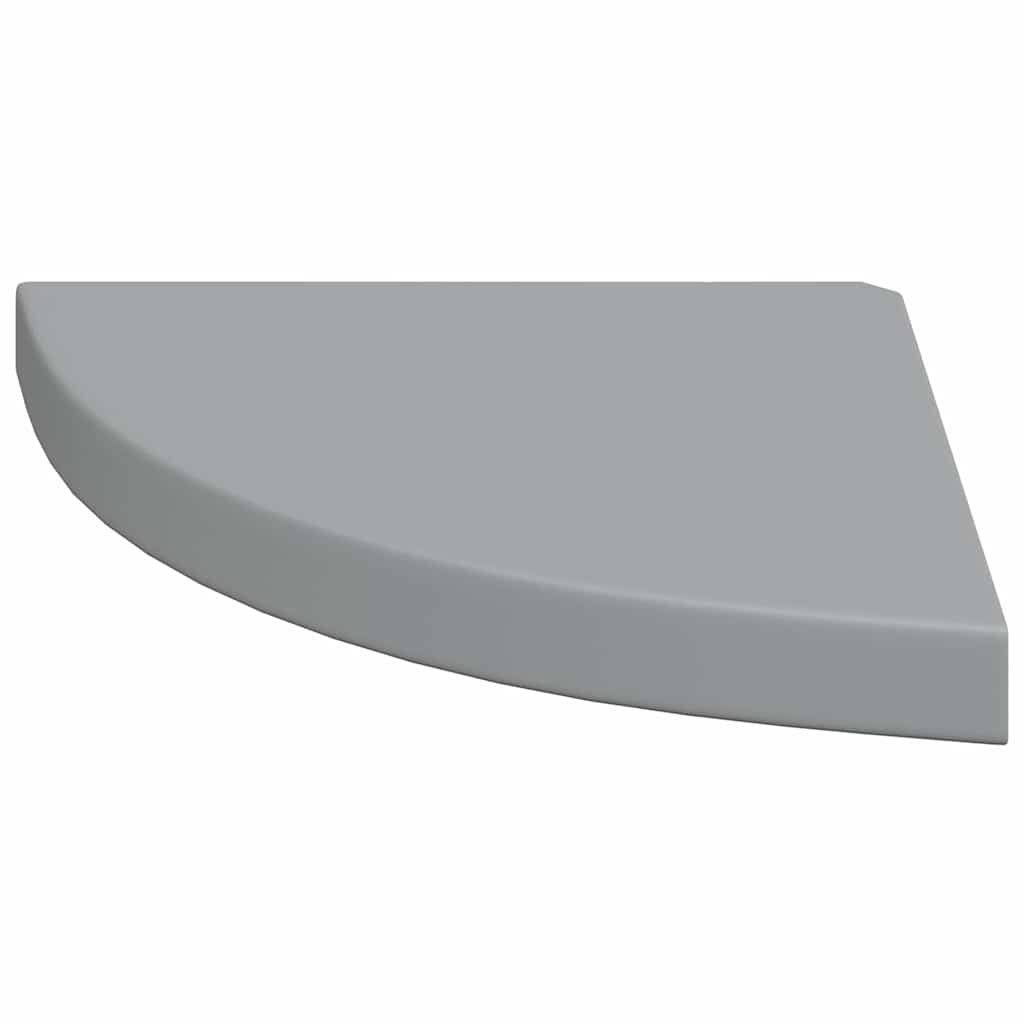 Schwebende Eckregale 2 Stk. Hochglanz-Weiß 25x25x3,8 cm MDF