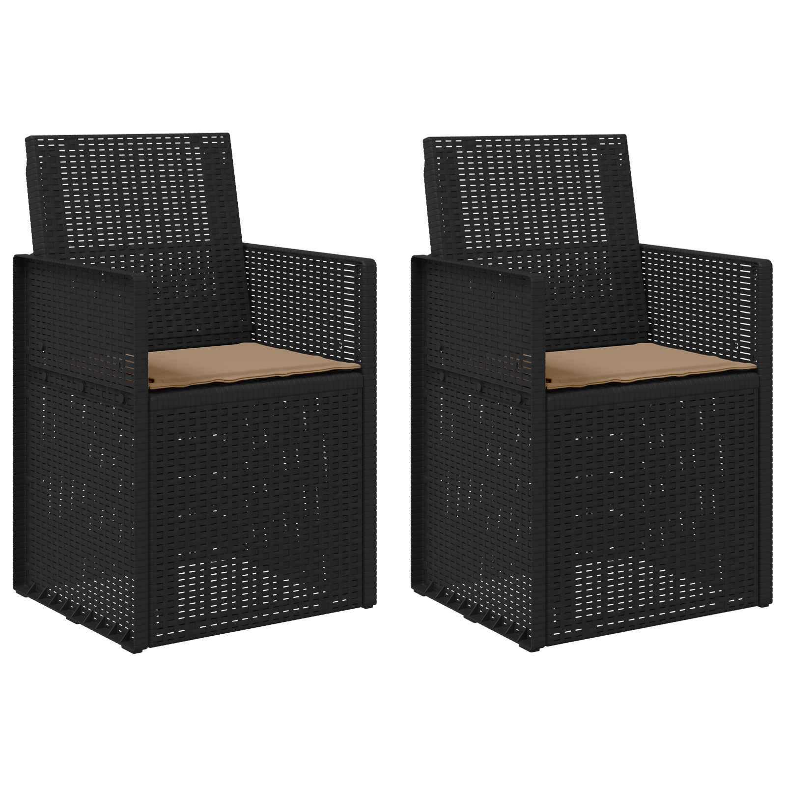 Garten Esszimmerstühle 2 pcs Weiß und Hellgrau PP