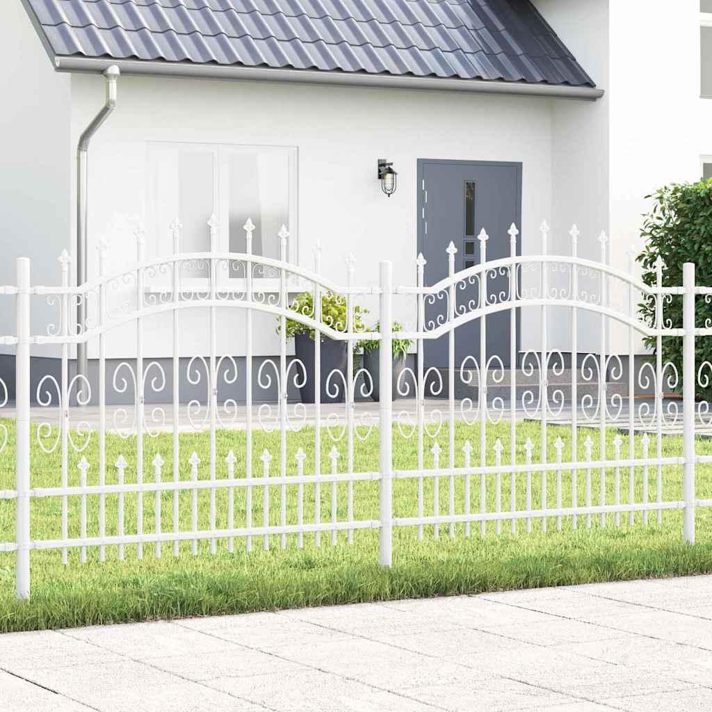 Gartenzaun KAMPEN mit Speerspitze Schwarz 240 x 75 cm Stahl