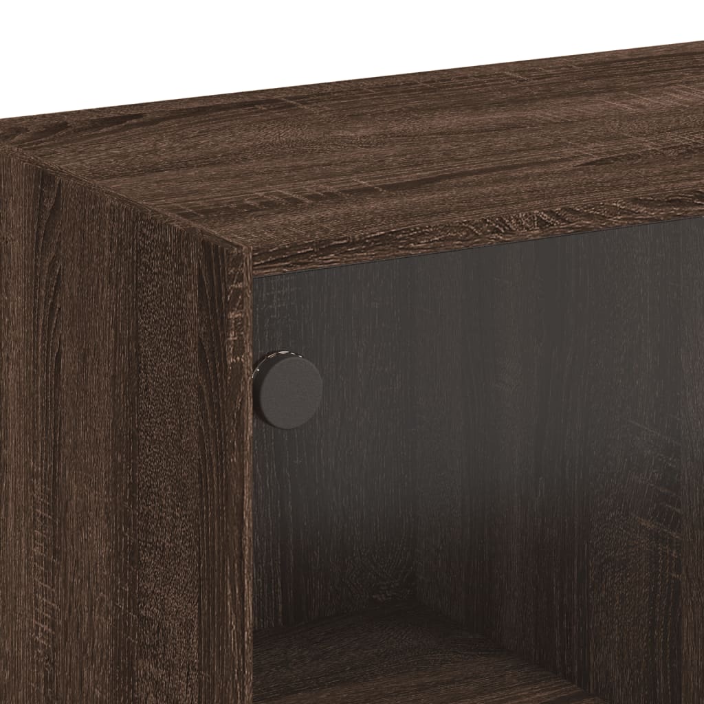 Bücherregal mit Türen Weiß 136x37x109 cm Holzwerkstoff