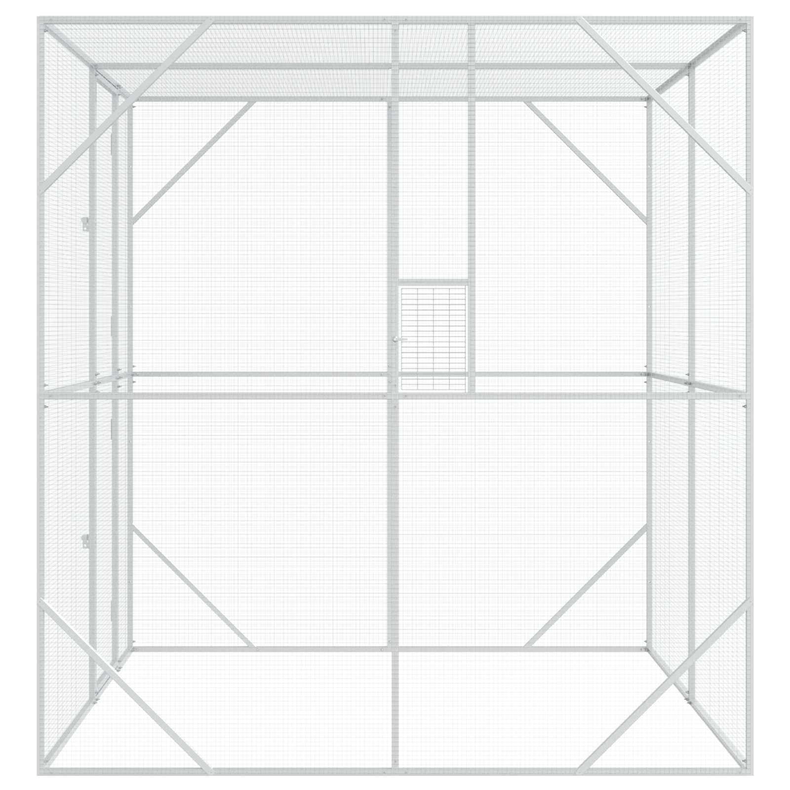 Vogelkäfig Anthrazit 210 x 304 x 213 cm Verzinkter Stahl