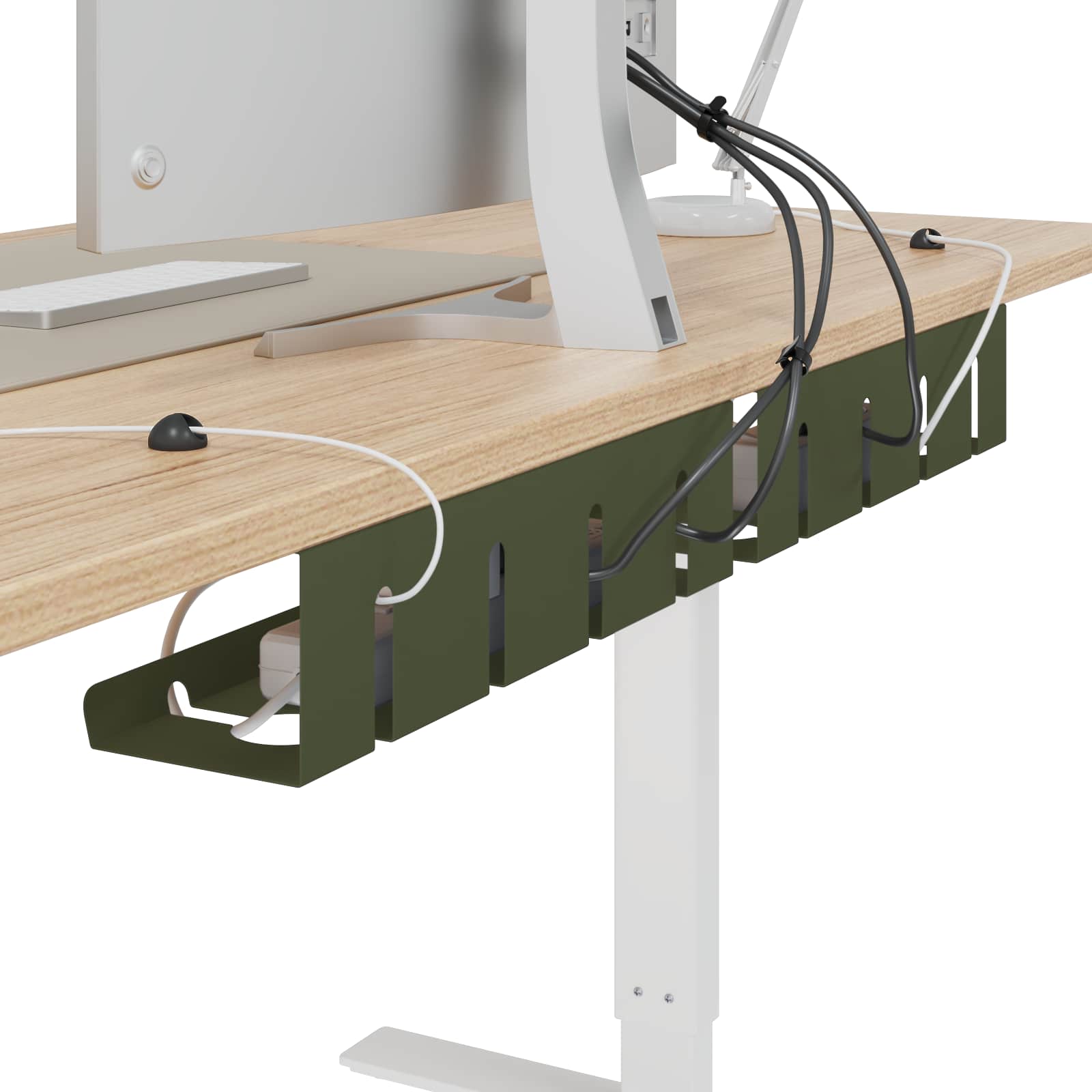 Unter dem Schreibtisch Kabelmanagement Tray 2 Stk. Anthrazit