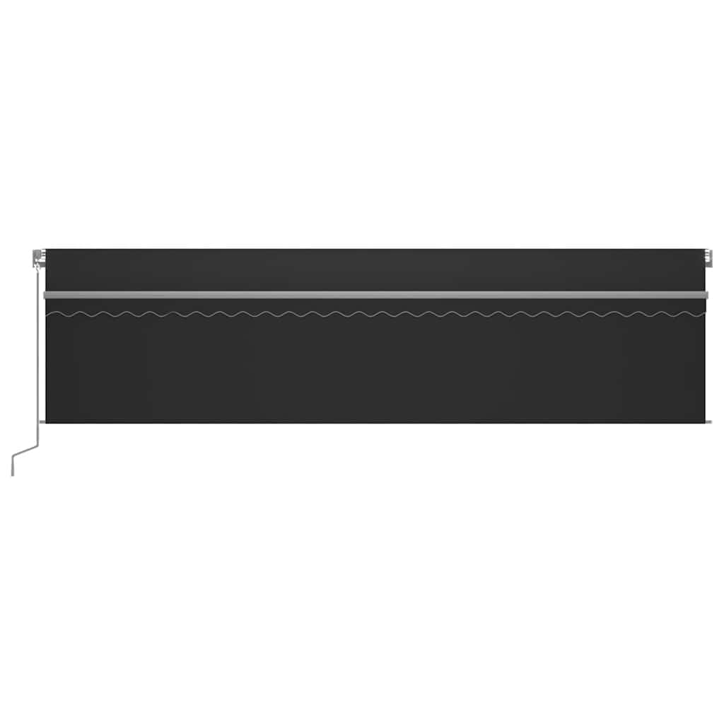 Markise Manuell Einziehbar mit Rollo 3x2,5 m Creme