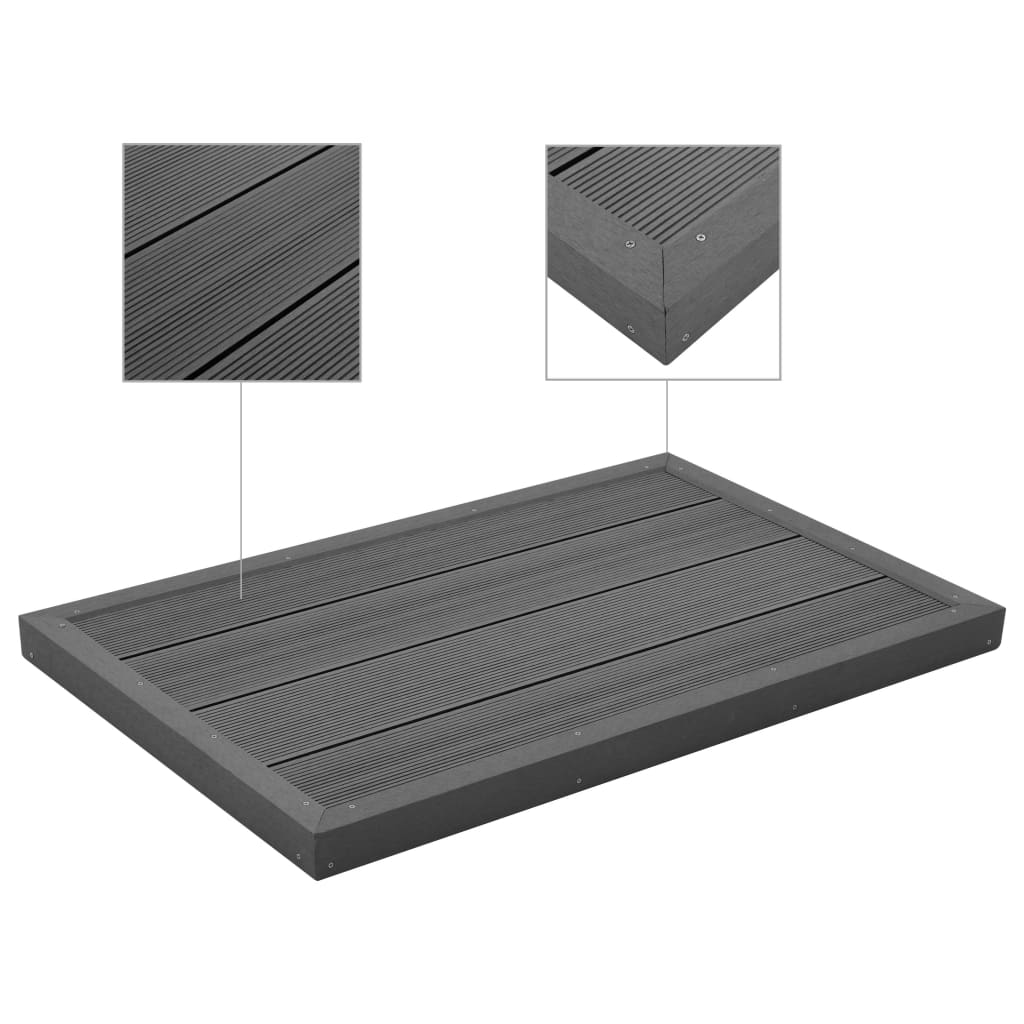 Bodenelement für Solardusche Braun 101x63x5,5 cm WPC