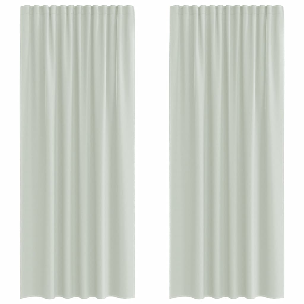 Voile Vorhänge mit Ösen 2 Stk. Apfelgrün 140x140 cm