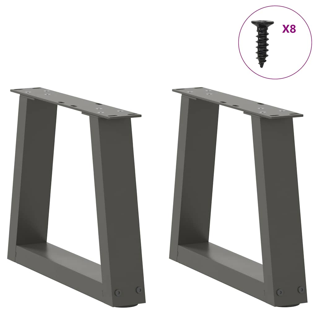 Couchtischbeine V-Form 2 Stück Schwarz 30x(30-31,3) cm Stahl