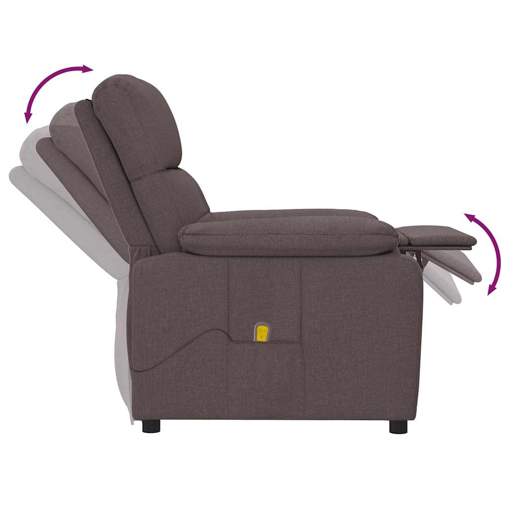 Massagesessel Hellgrau Stoff