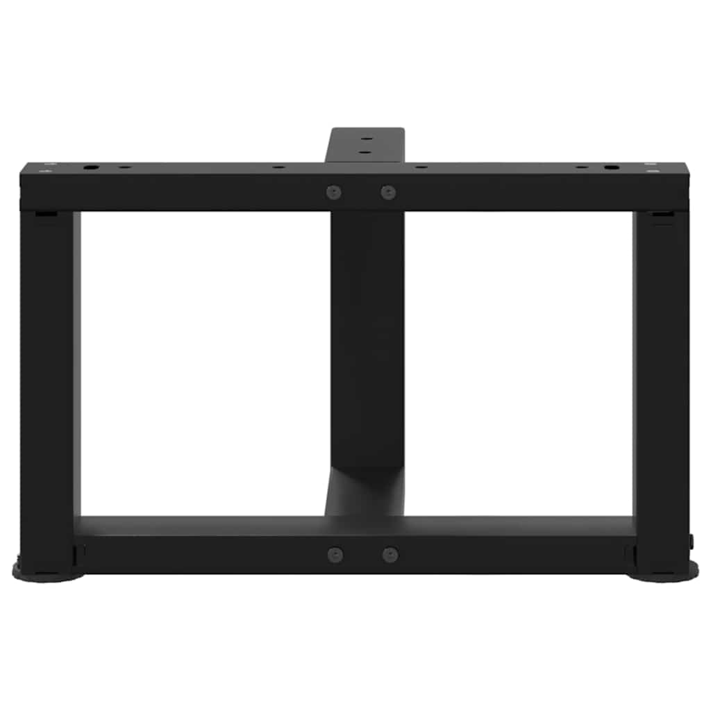 Couchtischbeine T-Form 2 Stk. Schwarz 30x25x(30-31) cm Stahl