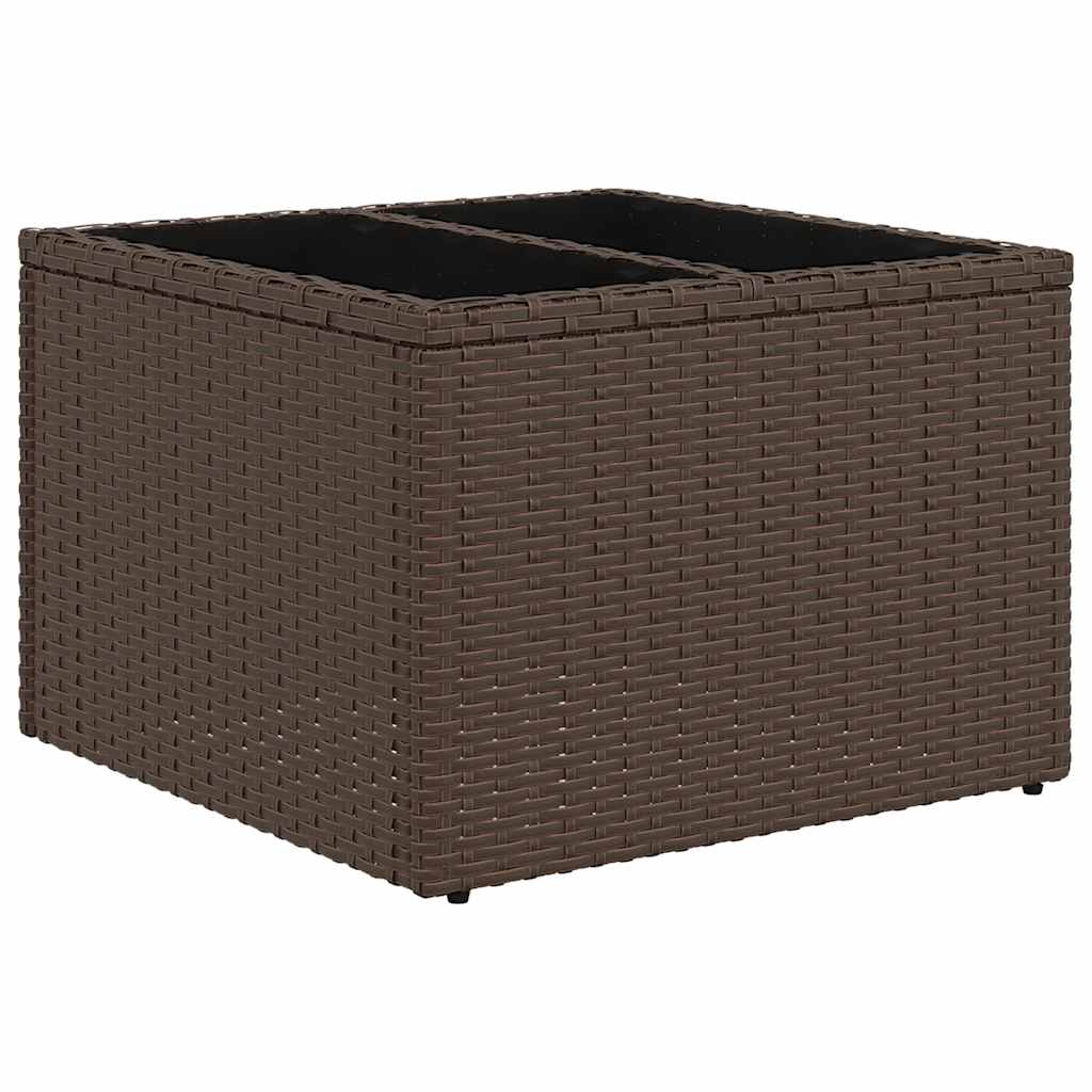 10-tlg. Garten-Sofagarnitur mit Kissen Schwarz Poly Rattan
