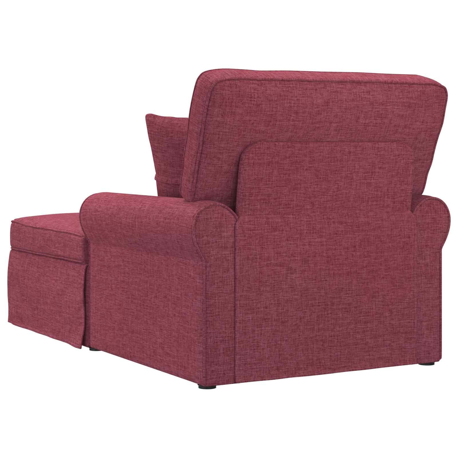 Chaise Lounge mit Rock mit Kissen 3 pcs Hellgrau Stoff