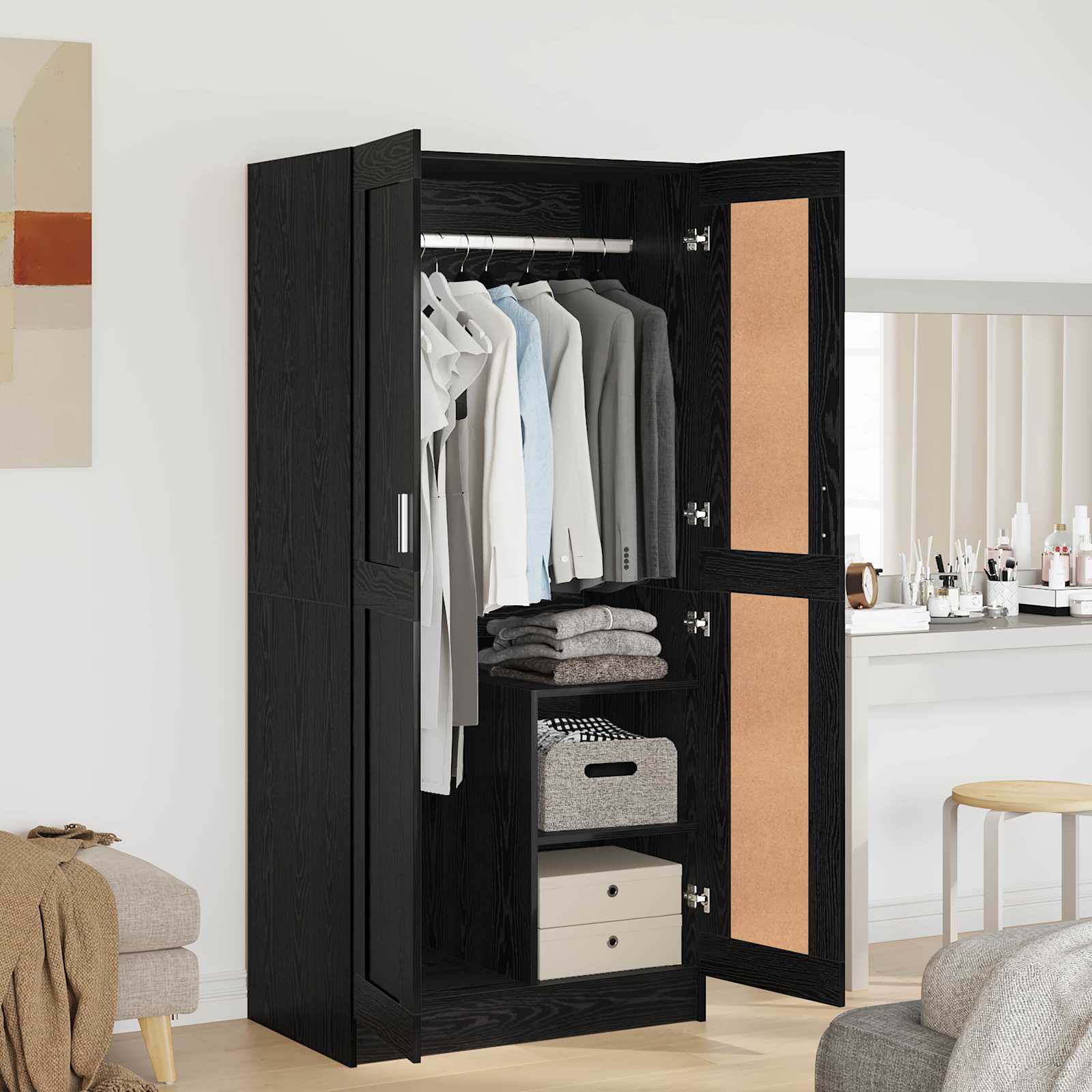 Kleiderschrank Weiß 82,5x51,5x180 cm Holzwerkstoff