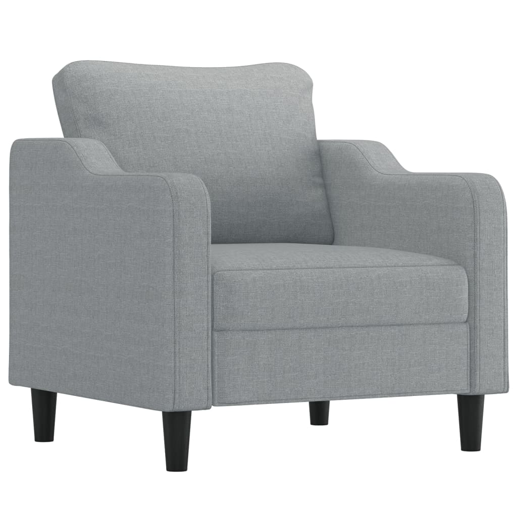 4-tlg. Sofagarnitur mit Kissen Braun Stoff