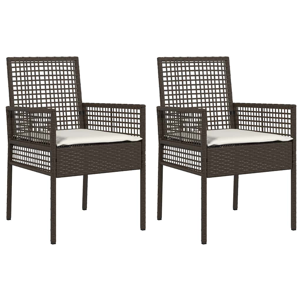 Gartenstuhl 2 pcs Schwarz 55 x 53 x 85 cm Poly-Rattan