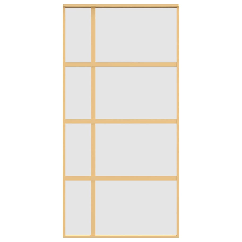 Schiebetür ESG-Glas und Aluminium 76x205 cm Schwarz