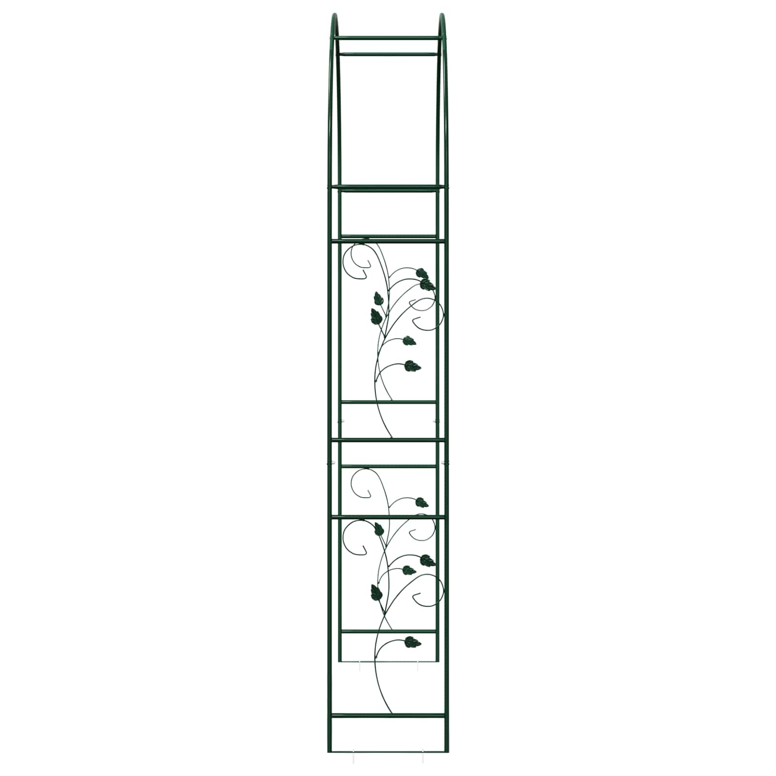 Gartenbogen Floral Schwarz 115 x 37 x 231 cm