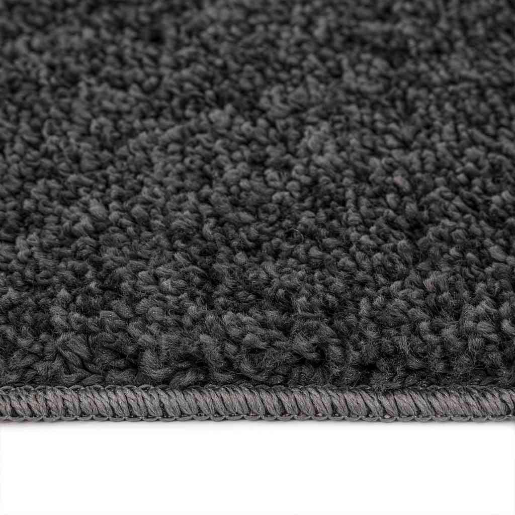 Anti-Rutsch Shaggy Teppich Dunkelgrau 200 x 200 cm PP