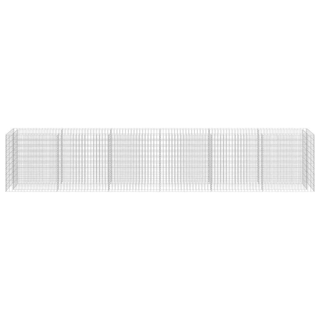 Gabionen-Hochbeet Verzinkter Stahl 450×90×100 cm