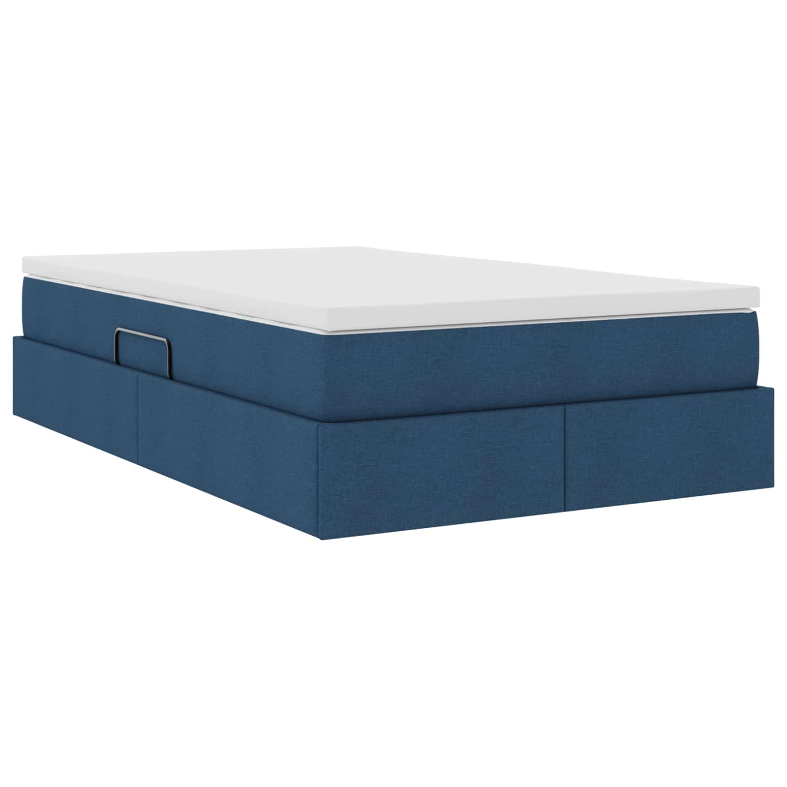 Aufbewahrungsbett mit Matratze Hellgrau 90 x 190 cm Polyester