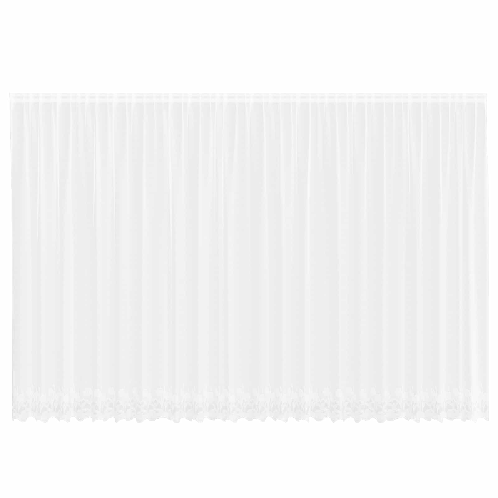 Spitzenvorhang mit Vorhängen Floral Weiß 80 x 150 cm Polyester