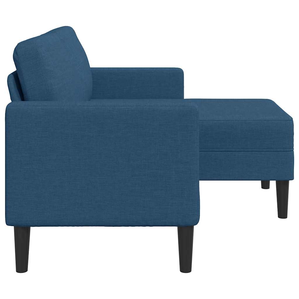2-Sitzer-Sofa mit Chaiselongue L-Form Hellgrau 125 cm Stoff
