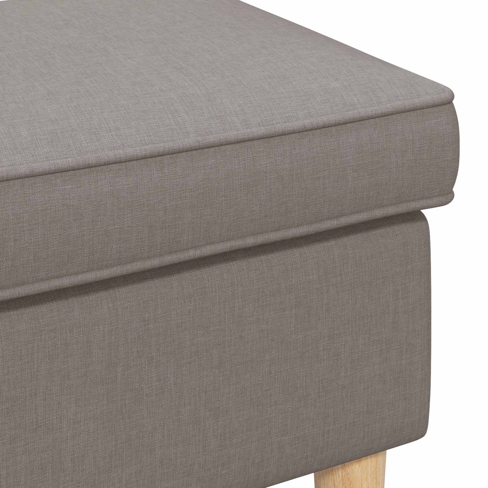 Hocker Hellgrau 55 x 35 x 41 cm Polyester