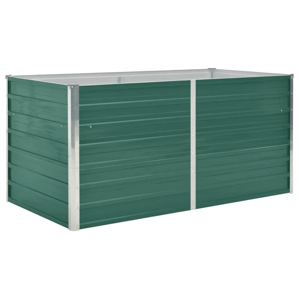 Garten-Hochbeet Verzinkter Stahl 240x80x77 cm Grün