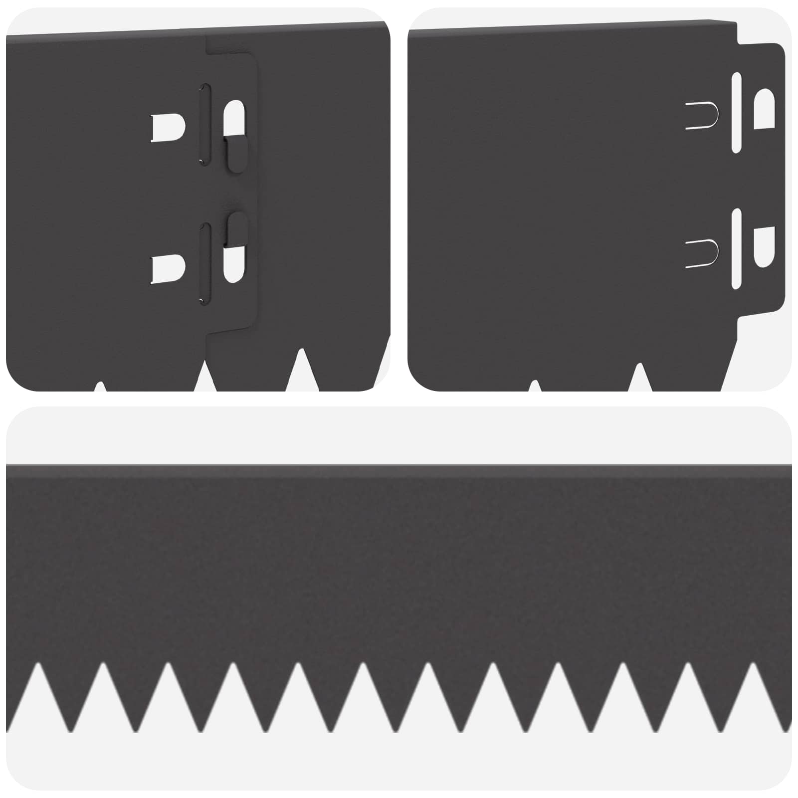 Raseneinfassung 10 pcs 103 x 10 cm Stahl Schwarz