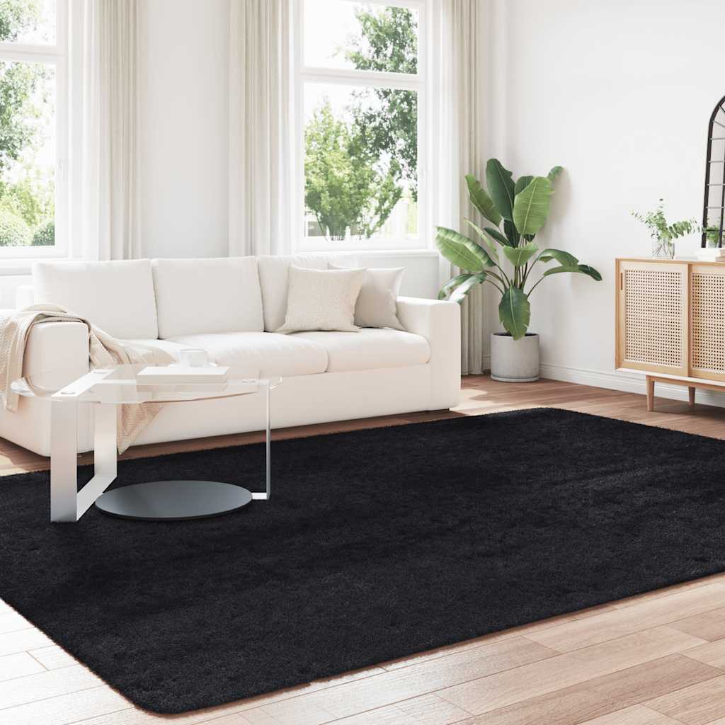 Teppich Shaggy Hochflor NAVARRA Beige 60x100 cm Polyester