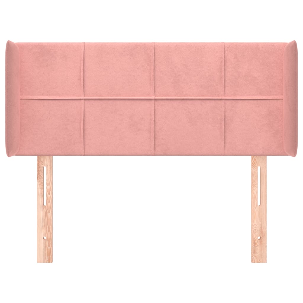 Kopfteil mit Ohren Dunkelblau 93x16x78/88 cm Samt