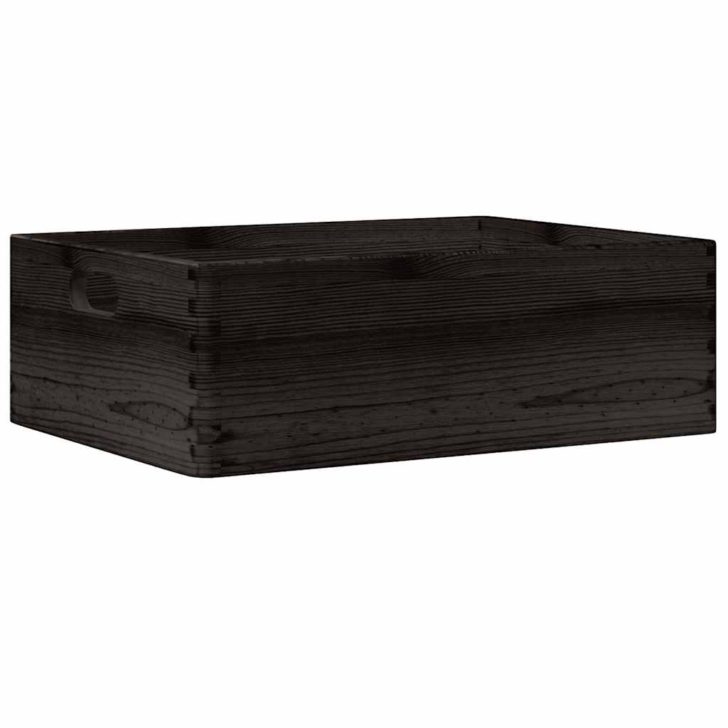 Holzkiste mit Deckel 40x30x13 cm Massivholz Kiefer