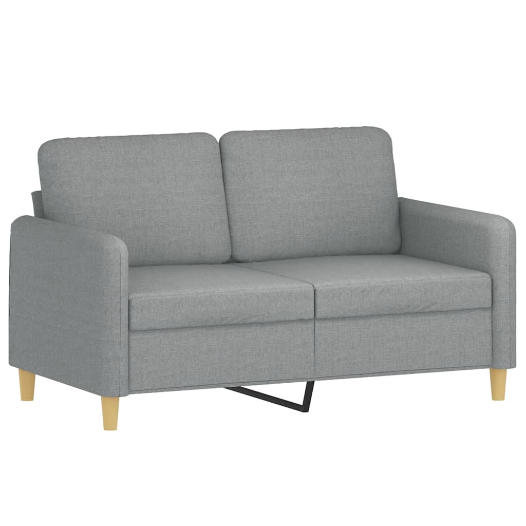 2-Sitzer-Sofa mit Zierkissen Braun 120 cm Stoff