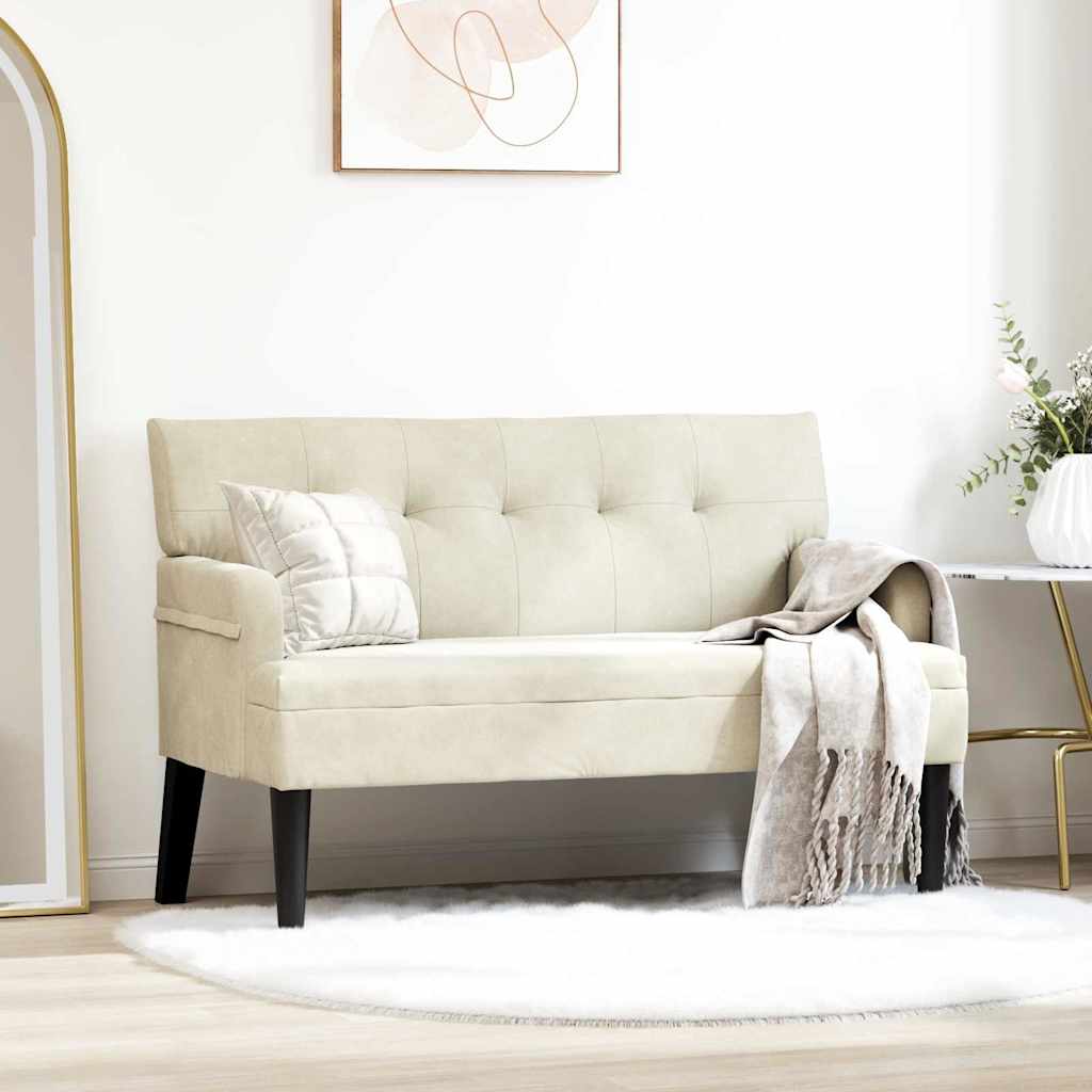 Chesterfield Bank Hellgrau 112 x 65,5 x 75 cm Samt