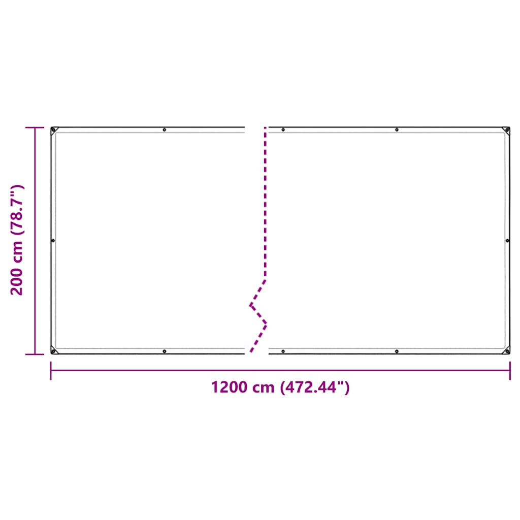 Transparente Plane mit Ösen 1x2 m Polyethylen