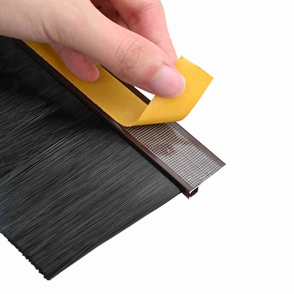 Selbstklebende Türbürstendichtungen 2 pcs Braun 100 cm