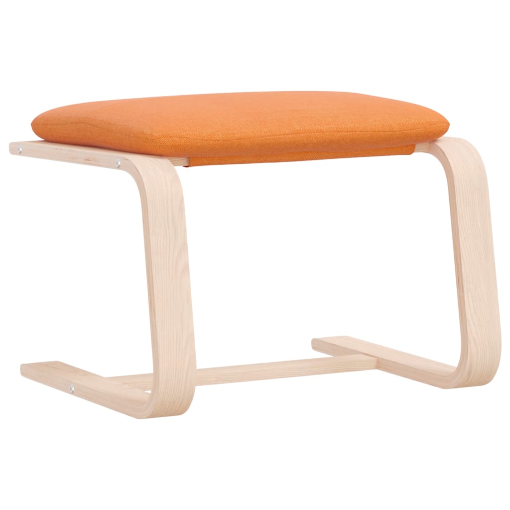 Fußhocker Creme 51x41x40 cm Stoff