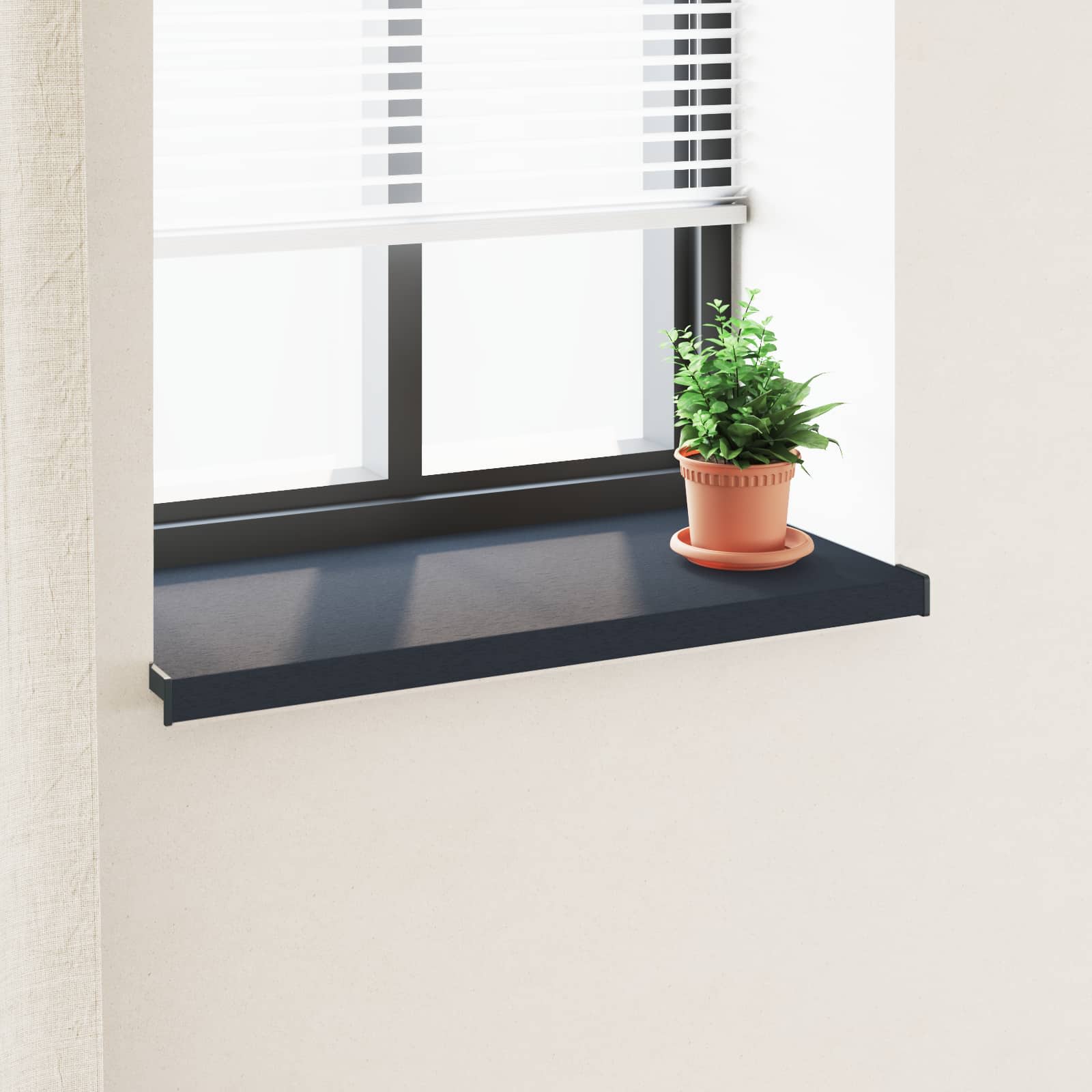 Fensterbank Weiß 60 x 10 x 4,5 cm PVC