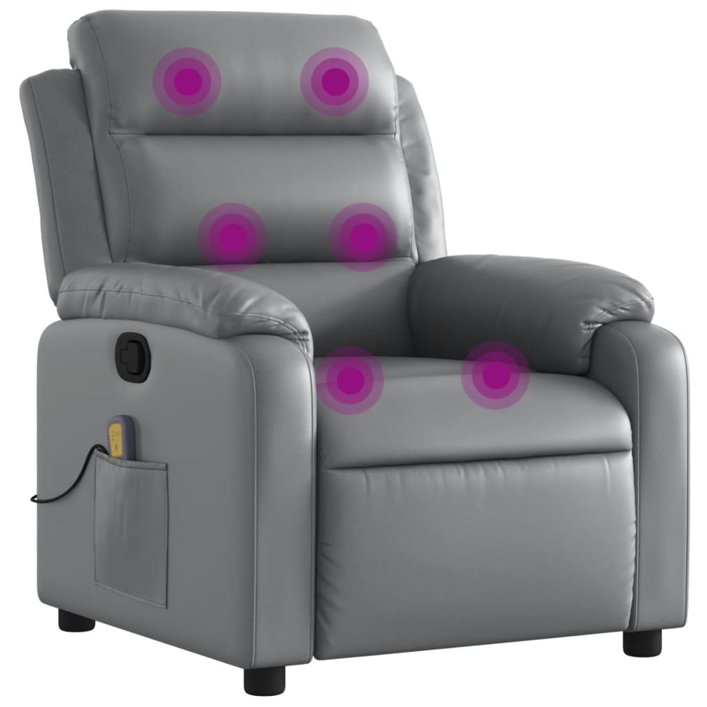 Massage-Relaxsessel, Kunstleder, Schwarz