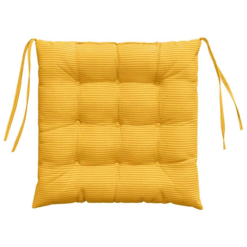 Sitzkissen 4 pcs Hellgrau 40 x 40 x 6 cm Cordstoff