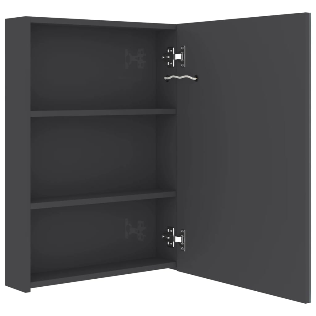 LED-Spiegelschrank fürs Bad Glänzend Weiß 50x13x70 cm