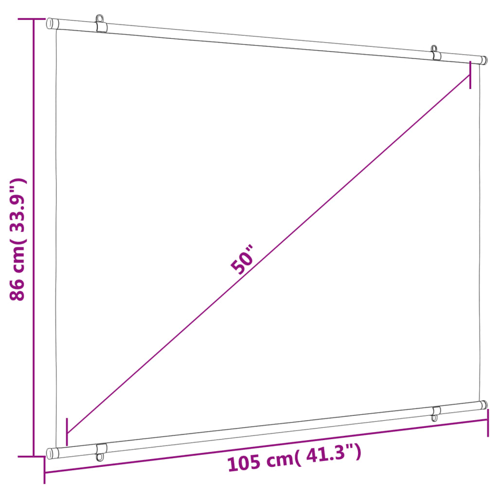 Beamer Leinwand 89" 1:1