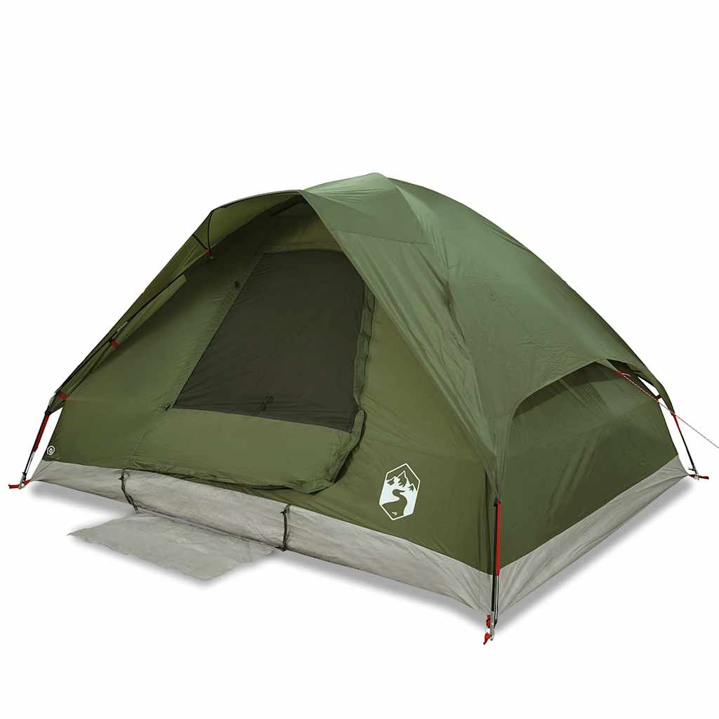 Kuppel-Campingzelt 2 Personen Olivgrün Wasserdicht