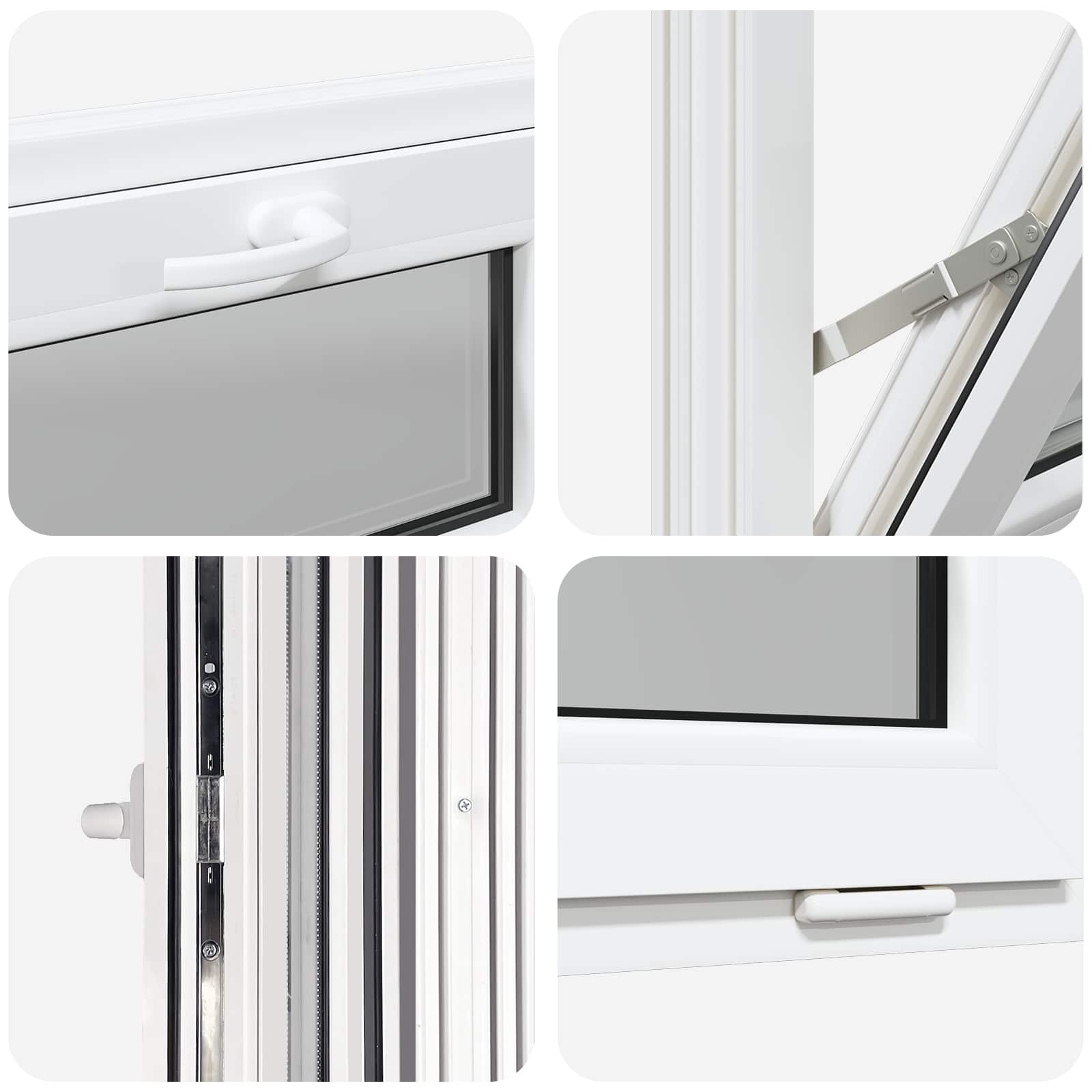 Kellerfenster RISOR 60 x 40 cm PVC und Glas Weiß