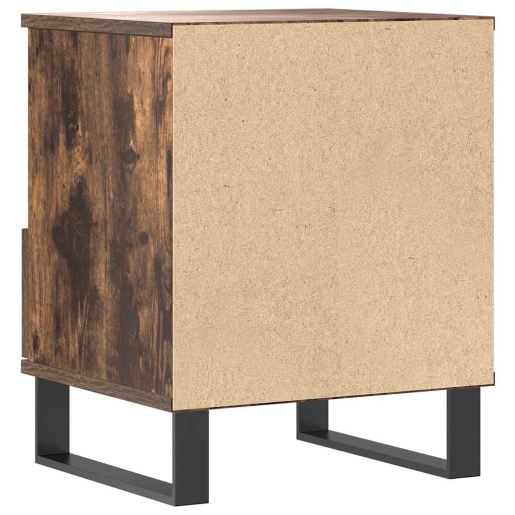 Bettschrank Schwarz Eichen-Optik 40 x 35 x 50 cm Holzwerkstoff