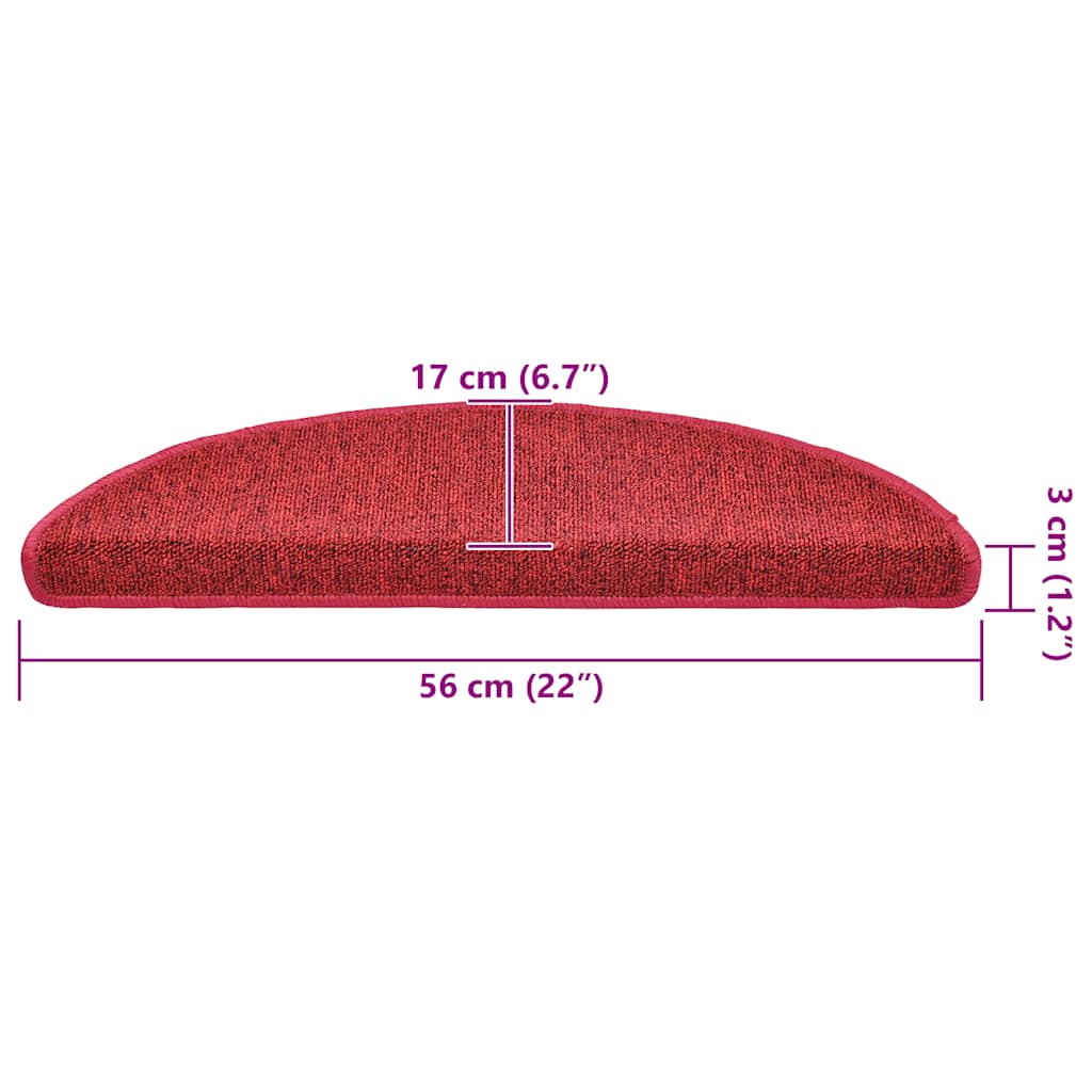 Stufenmatten 15 Stk. 56x17x3 cm Anthrazit Halbrund