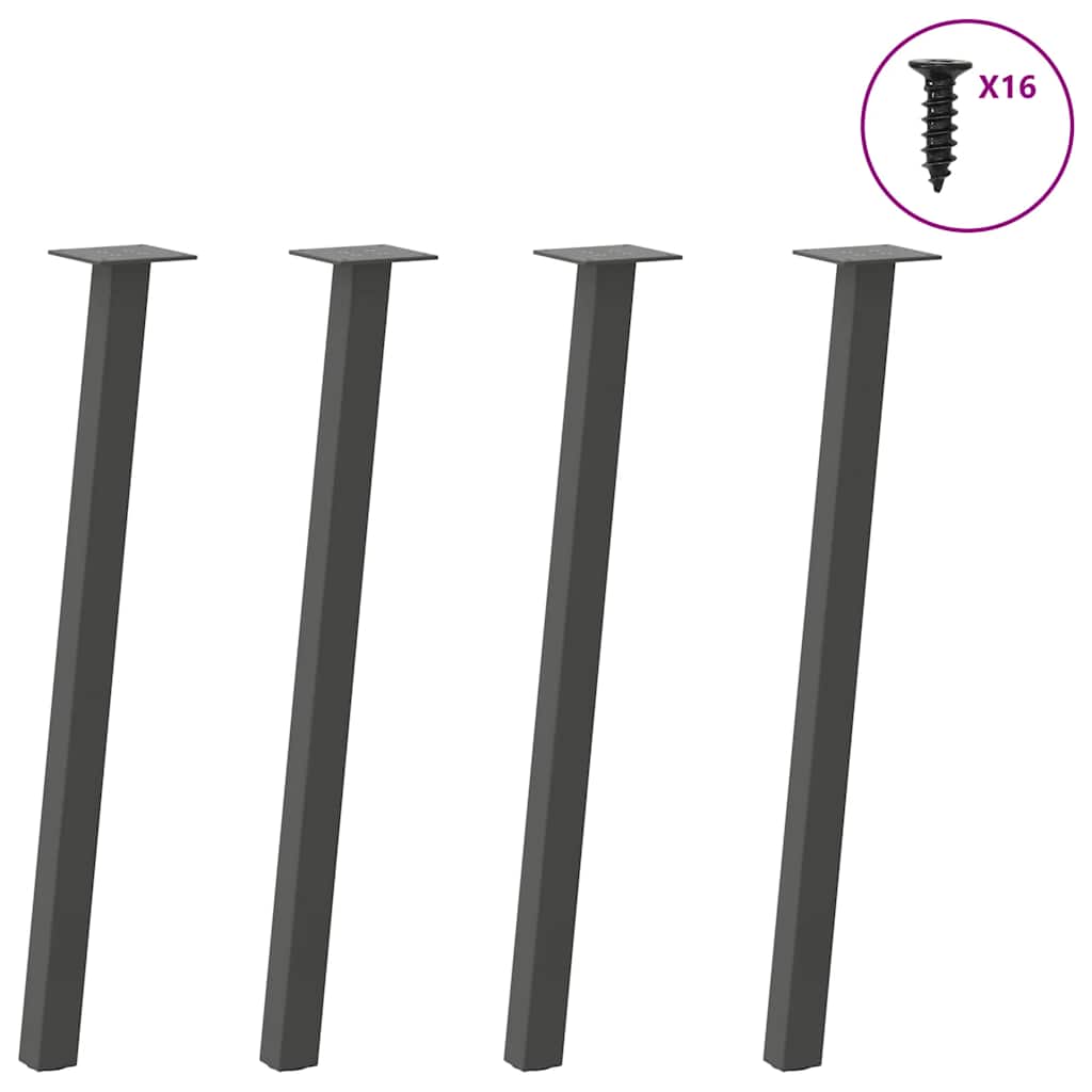 Couchtischbeine 4 Stk. Schwarz 30 cm Stahl