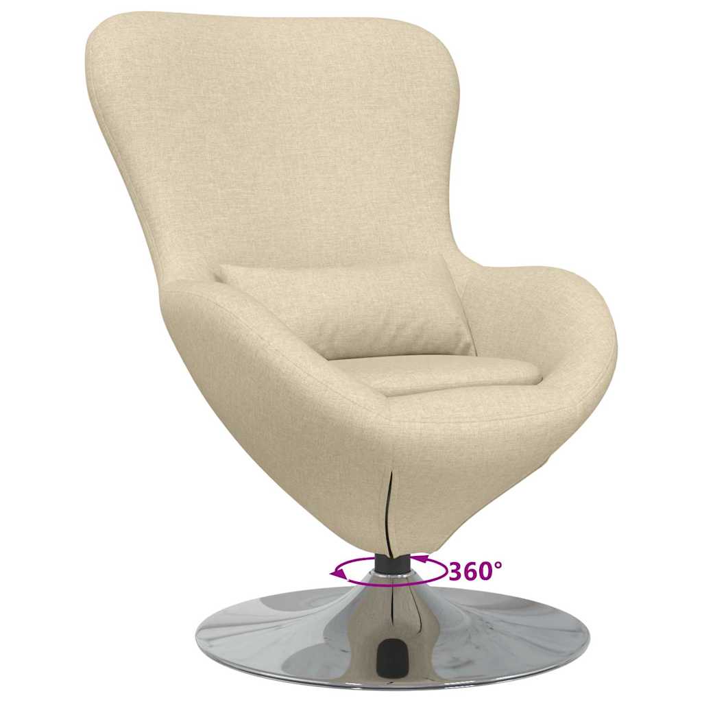 Eiersessel Hellgrau 63 x 73 x 90 cm Stoff