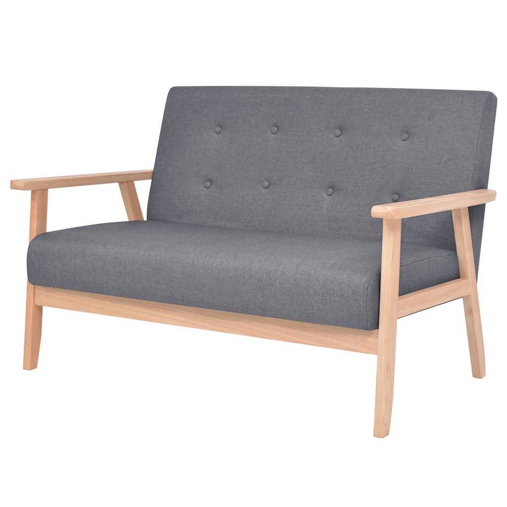 2-Sitzer-Sofa Stoff Hellgrau