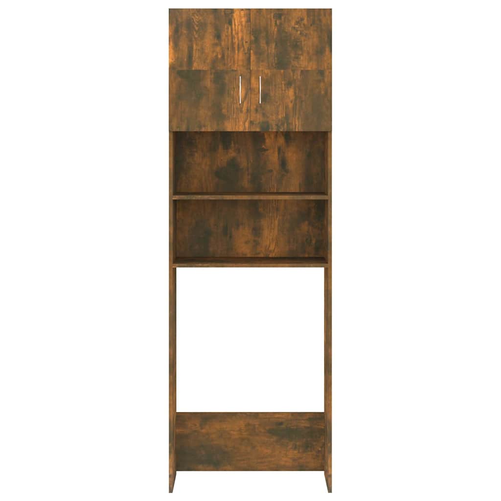 Waschmaschinenschrank Weiß 64x25,5x190 cm Holzwerkstoff