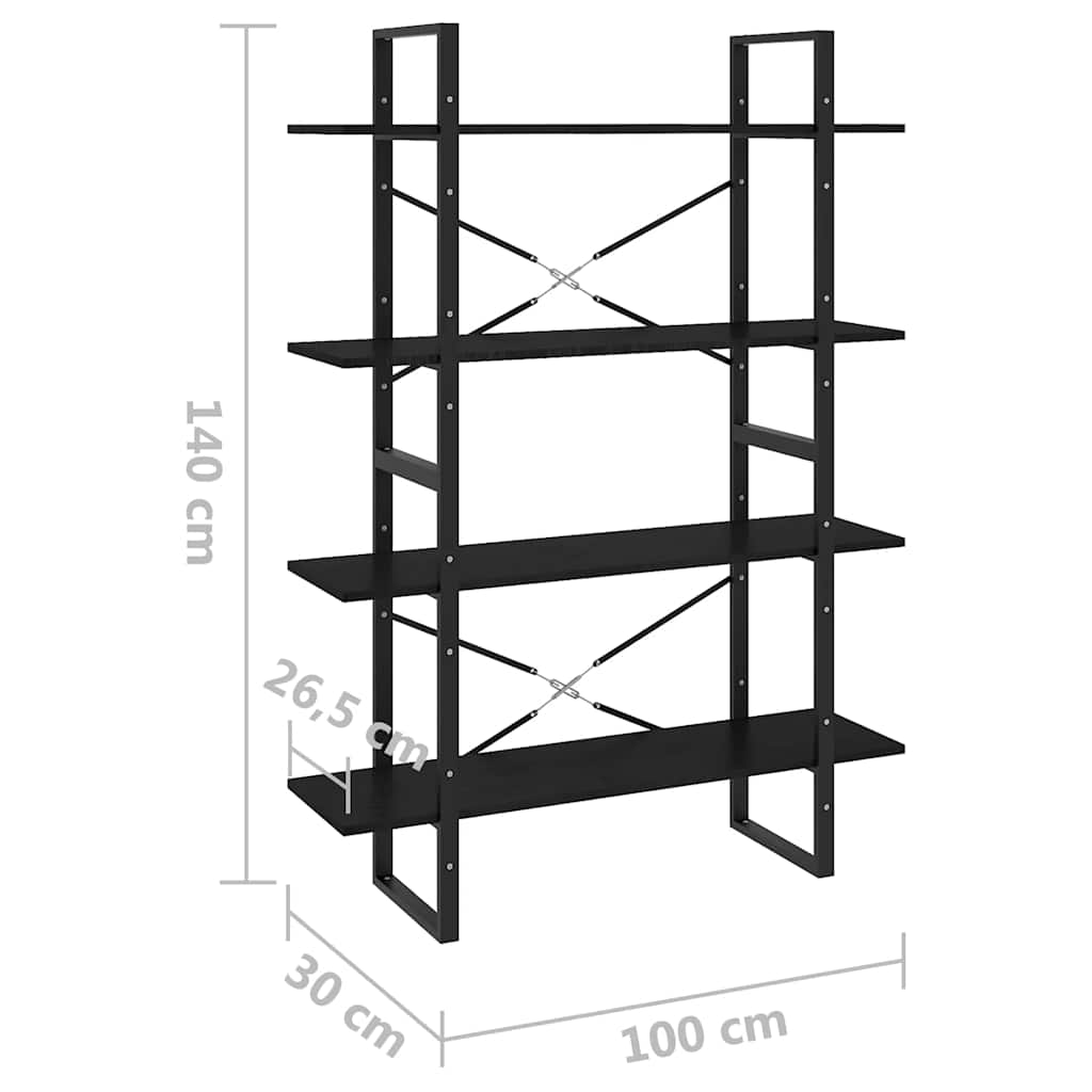 Bücherregal 2 Fächer Weiß 100x30x70 cm Holzwerkstoff