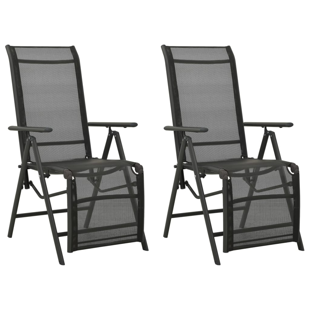 Garten-Liegestuhl Textilene und Aluminium Silbern